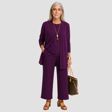 Kirsten | Damen Minimalistisches Dreiteiliges Lounge Set – Lila