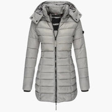 Hanna | Elegante Daunenjacke Luxus – Grau