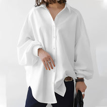 Brittney - Lässige Oversized-Bluse – Weiß