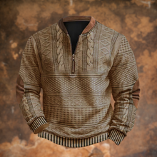 Jürgen  – Strickpullover mit Reißverschlussdetail – Khaki