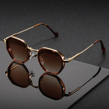 Velmora - Stylische Achtkant Sonnenbrille Mit UV Schutz – Braun
