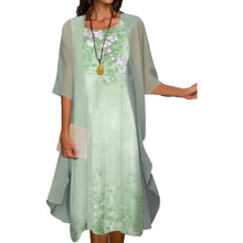 Venolia – Zweiteiliges Kleid Mit Blumenmuster – Hellgrün