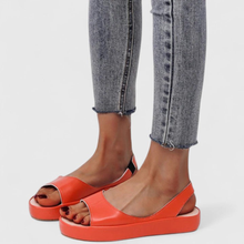 Elsa | Damen Plattform Slingback Sandalen – Orange