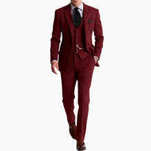 Hochzeitsgast-Anzug - eleganter Stil für Herren mit Weste – Burgund