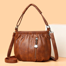 Elegante Echtleder-Handtasche für Damen mit praktischem Stauraum – Braun