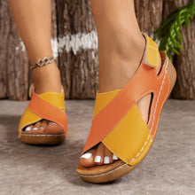 Karla | Damen Orthopädische Kreuzriemen Sandalen – Orange