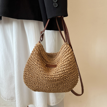 Strandtasche aus Bast | Lässige Eleganz | Praktisches Design – Braun