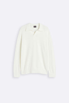 Eleganter Pullover mit offenem Kragen für stilvolle Looks – Creme