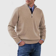 Ben | Modischer Warmer Pullover Mit Halbem Reißverschluss – Aprikose