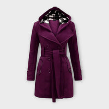 Elyana – Warmer Wintermantel mit Kapuze – Lila