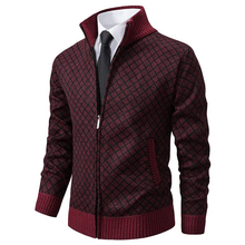 Rumi | Elegante Herren-Strickjacke – Dunkelrot