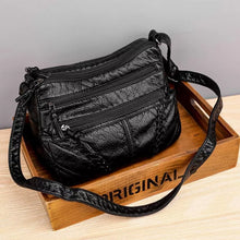 Orisas-Tasche aus Weichem Leder – Schwarz