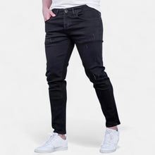 Ermes™ | Slim Fit Jeans mit Zerrissenen Design – Schwarz