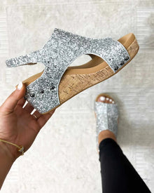 Glina  | Premium Orthopädische Sandalen – Silber