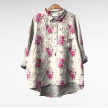 Olivia | Oversized Leinen-Bluse – Print 4
