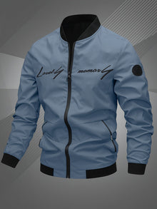 Hammond – Lässige Bomberjacke Mit Langen Ärmeln – Blau
