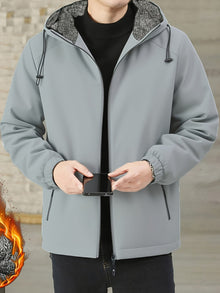 Oumar – Langarmjacke MIT Reißverschluss – Grau