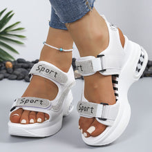 Marzena - Sportliche Plateau-Sandalen – Weiß