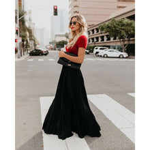Clair | Frauen Mode lässig Langer Rock – Schwarz