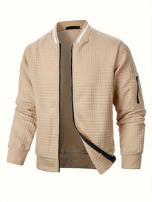 Benjie - Strick Jacke Mit Stehkragen Und Reißverschluss – Khaki