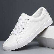 Rex | Herren Leder-Sneaker Low-Top Cupsole Casual – Weiß