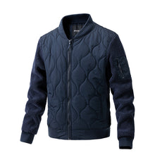 Herren-Bomberjacke aus veganem Mischgewebe - Auren – Marineblau