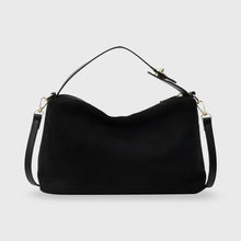 Wasserfeste vegane Wildleder-Tasche – Laptopgeeignet & Stilvoll – Schwarz
