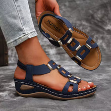 Avellan - Sandalen mit offener Zehenpartie – Marineblau