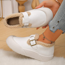 Damen Winterclogs mit verstärkter Spitze und Schnalle - Renate – Weiß