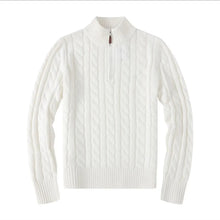 Mathias | Stylischer Pullover mit Halbreißverschluss – Weiß