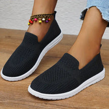 Lisa - Atmungsaktive Slip-On-Casual-Sneaker für Damen | Bequeme Slipper aus Strick-Mesh für Damen – Schwarz