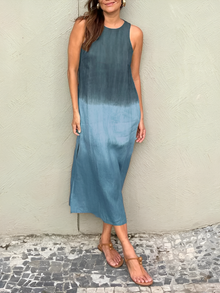 Joan - Vielseitiges Maxikleid im Bohème-Stil – Blau