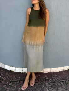 Joan - Vielseitiges Maxikleid im Bohème-Stil – Dunkelgrün