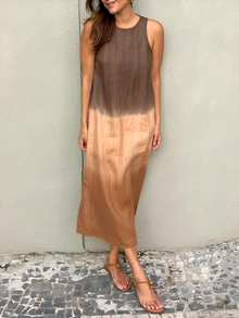 Joan - Vielseitiges Maxikleid im Bohème-Stil – Braun