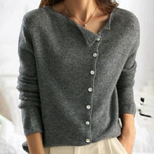 Damen Strickjacke mit Knopfleiste | Elegante – Grau