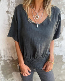 Jaime - Lässiges Sommeroberteil Damen – Grau