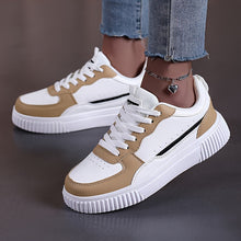 Lässige Allwetter Leichte Modische Sneaker für Damen | Perfekt für den Alltag – Weiß Khaki