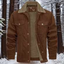 Heinruch | Warme und hochwertige Cordjacke für Herren – Marron