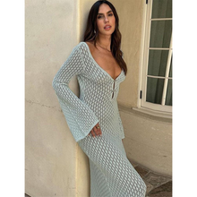 Spring® | Transparentes Sommerkleid für Damen mit V-Ausschnitt – Blau