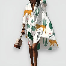 Kleid mit Print | Lockerer Schnitt | Sommerlicher Flair – Tiger