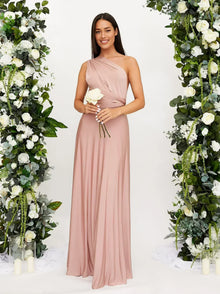 Angela - Elegantes Ärmelloses Langes Maxikleid – Rosa