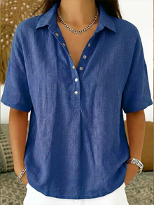 Norellin - Bluse in Softtouch-Qualität – Blau