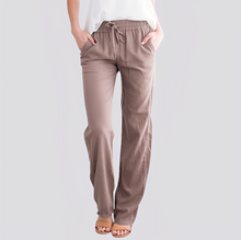 Damen Leichte Hose mit Elastischem Bund – Rosa