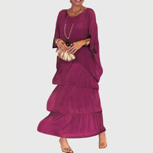 Maja | Damen Boho Geschichtetes Maxi Shorts Kleid – Rosa-Violett