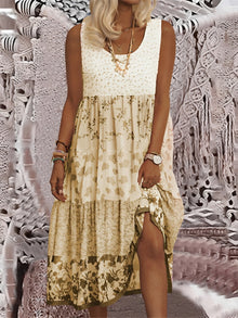 Nancy - Stilvolles Boho-Midikleid – Gelb