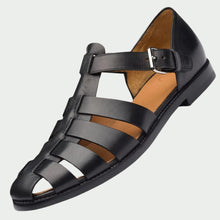 Mario | Premium Ledersandalen für Herren – Schwarz