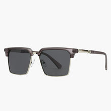 Männer Sonnenbrille mit eckiger Fassung und UV400 Schutz – Grau