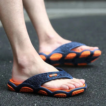 Brice - Herren Flip Flops Trend Leicht Sommer – Orange Blau
