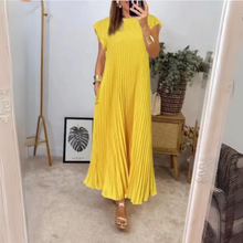 Nessa® | Leichtes und frisches Plisseekleid – Gelb