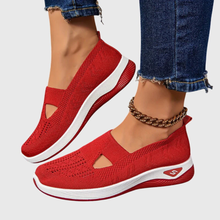 Frieda | Damen Atmungsaktive Slip-On Strick Sneakers – Rot